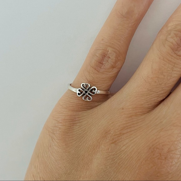 Sterling silver Celtic 4 hearts ring, heart ring, silver heart ring, Celtic ring - Picture 7 of 9